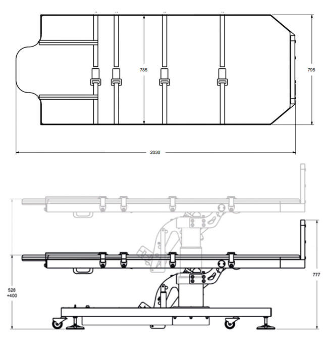 Vippeleje/Tilt Test, TTPD2 A/V, m/digitalt display, højdejústerbar