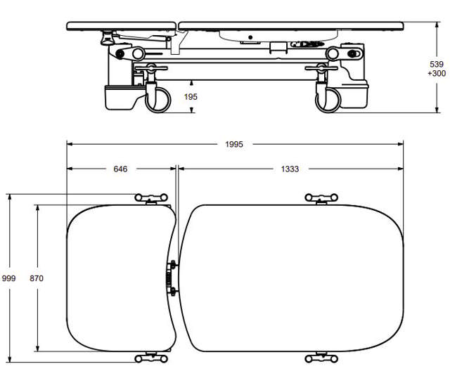 Francis AV 2.0 - undersøgelses-/behandlingsleje Bariatrisk model