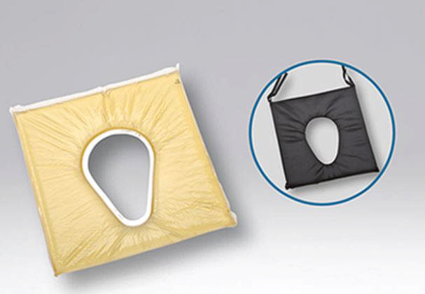 Toiletsædering, gele, m/lukket front 43x43x2,5 cm (B/D/H)