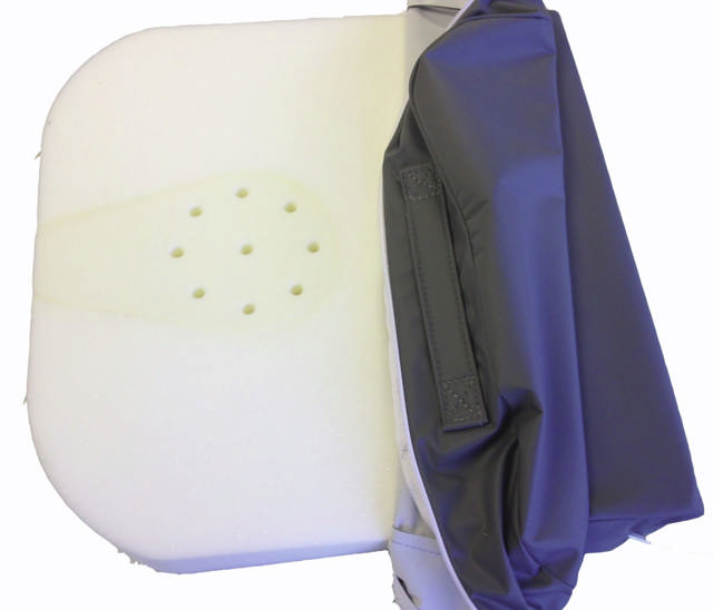 Halebensskråpude m/blødt indlæg 44 x 44 cm x 7/2 cm (B/D/H)