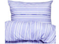 Flammehæmmende pudebetræk 50x70 cm, stribet lyseblå/hvid - UDGÅR
