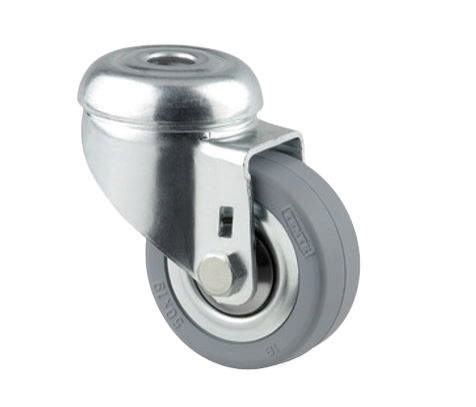 Tente hjul 2470DIK050P30-11 Konus-leje,grå gummi