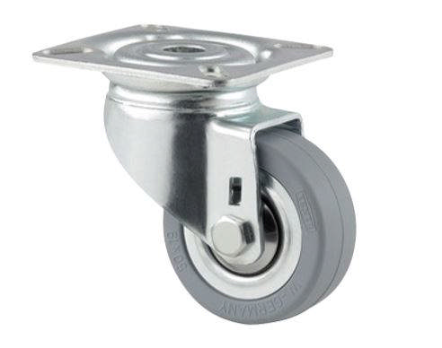 Tente hjul 2470DIK050P40 Konus-leje,grå gummi