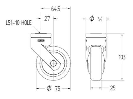 Kunststofhjul - LEVINA light
