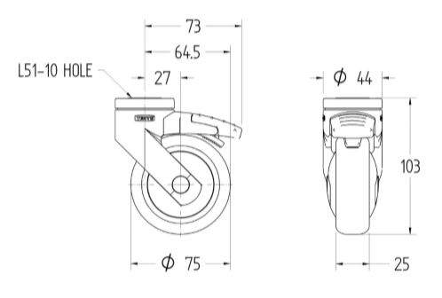 Kunststofhjul - LEVINA light
