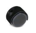 Møbelrulle, sort u/tap, blød bane, type PR,  dobbelthjul, Ø50 mm, hul 10mm