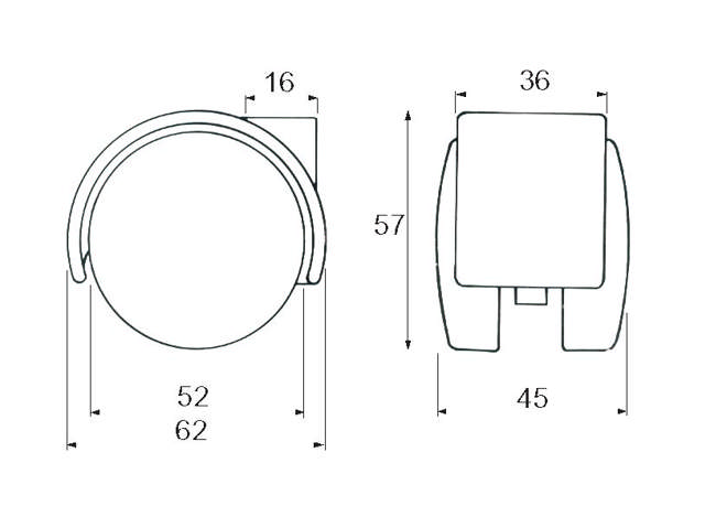 Møbelrulle, sort u/tap, blød bane, type PR,  dobbelthjul, Ø50 mm, hul 10mm