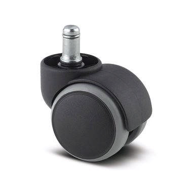 Drejelig møbelrulle med vægtbremse og blød bane (A523)
