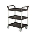 Fiberplast bordvogn m/3 hylder 850 x 480 x 1000 mm (L/B/H)