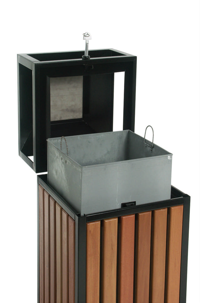 Affaldsbeholder Trælook 40 x 40 x 115 cm (D/B/H), 90 ltr.