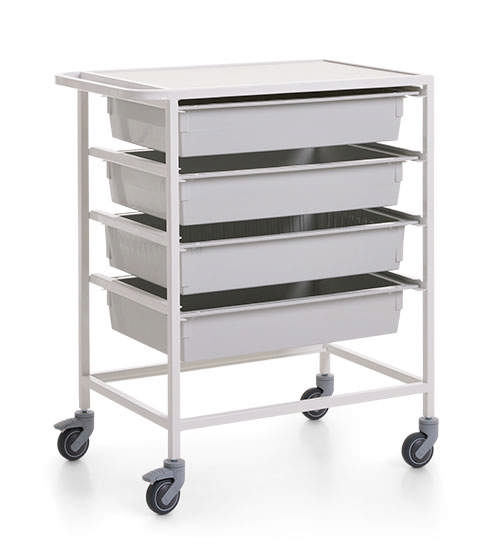 Rullebord m/bæringer og stop 77 x 48,5 x 88 cm (L/B/H)