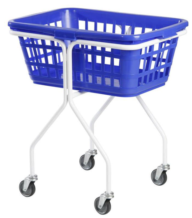 Vasketøjskurv på kørestel 65x48x74 cm (L/B/H), firkantet