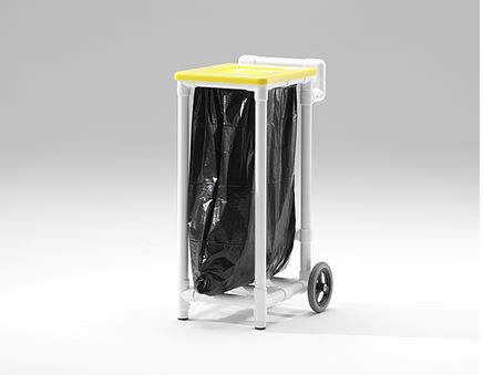 RCN-Affaldsstativ MS 320 G FP m/fodpedal, m/2 hjul, skubbebøjle