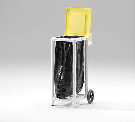 RCN-Affaldsstativ MS 320 G FP m/fodpedal, m/2 hjul, skubbebøjle