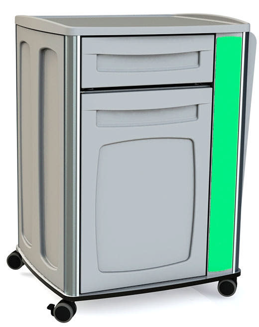 Sengebord i ABS plastic 53 x 47 x 74 cm (L/B/H)