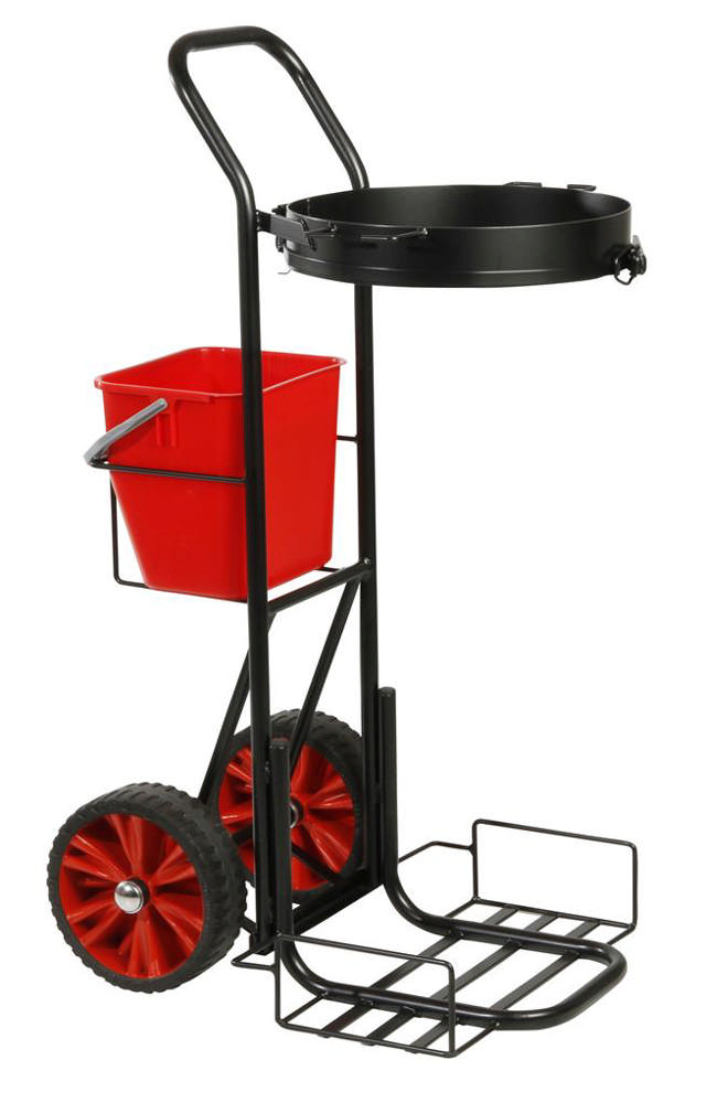 Affalds- og renholdelsesvogn m/spand, punktérfri hjul