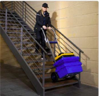 Elektrisk trappevogn/sækkevogn m/bremse, PUR-hjul