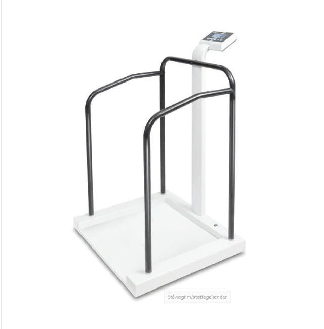 Ståvægt m/støttegelænder belast. 300 kg/100 gr